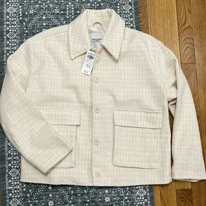 Abercrombie and Fitch white tweed jacket